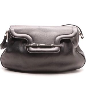 Vintage Cartier Panthere Black Leather Handbag